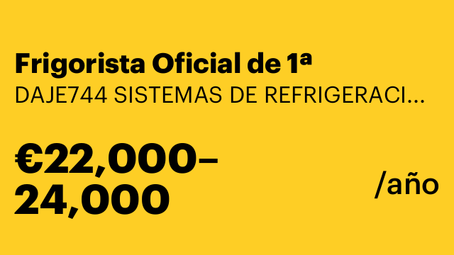 Frigorista Oficial de 1ª