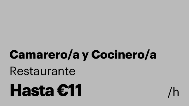 Camarero/a y Cocinero/a