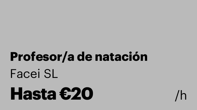 Profesor/a de natación