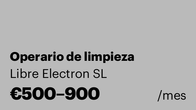 Operario de limpieza