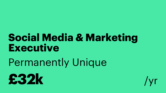 Social Media & Marketing Executive