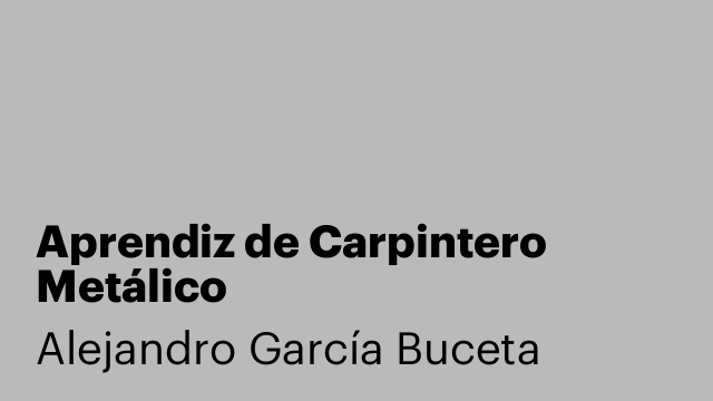 Aprendiz de Carpintero Metálico