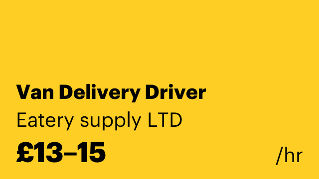 Van Delivery Driver
