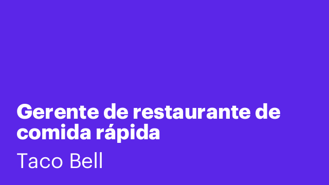 Gerente de restaurante de comida rápida
