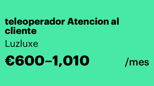 teleoperador Atencion al cliente