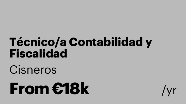 Técnico/a Contabilidad y Fiscalidad