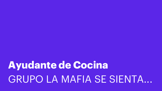 Ayudante de Cocina