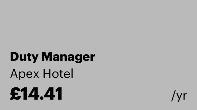 Duty Manager