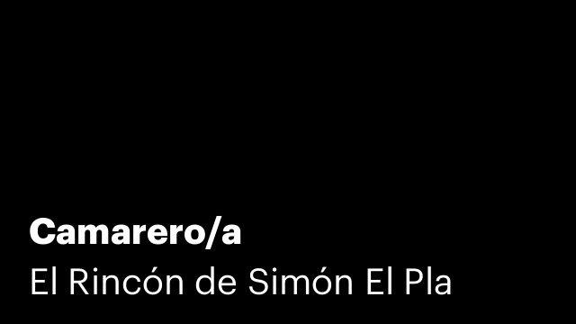 Camarero/a