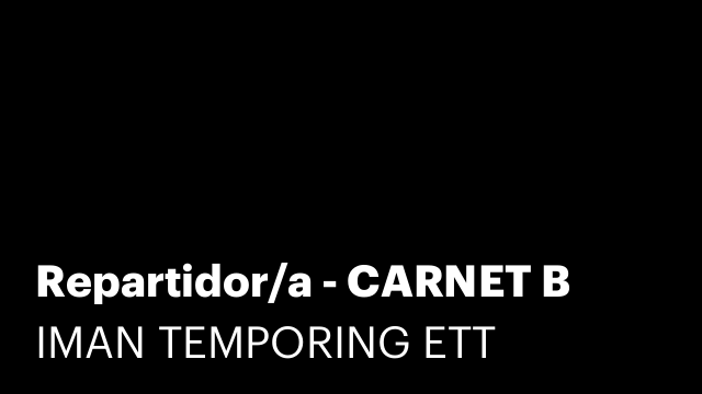 Repartidor/a - CARNET B