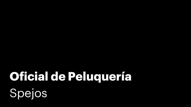 Oficial de Peluquería