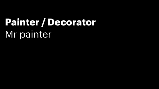 Painter / Decorator