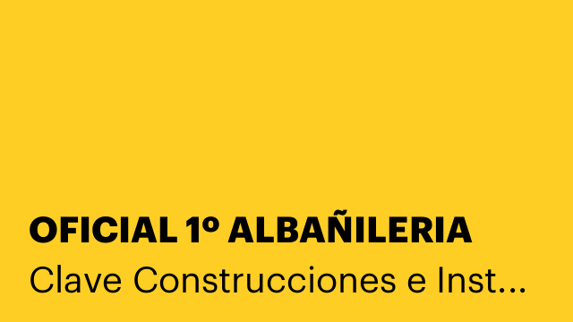 OFICIAL 1º ALBAÑILERIA