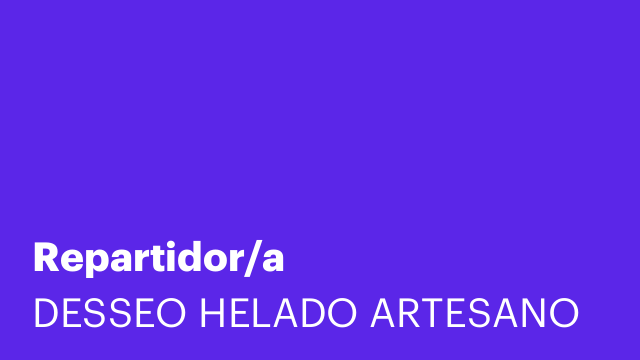 Repartidor/a