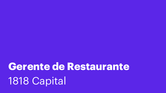 Gerente de Restaurante