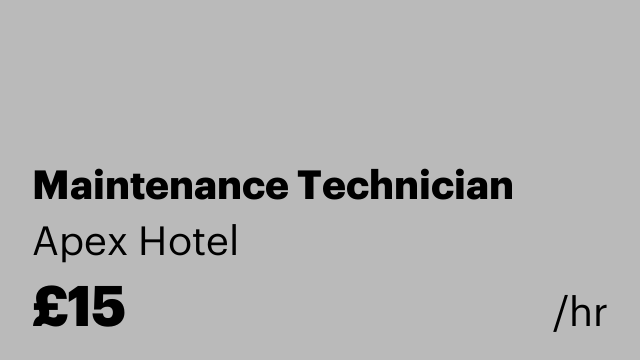 Maintenance Technician