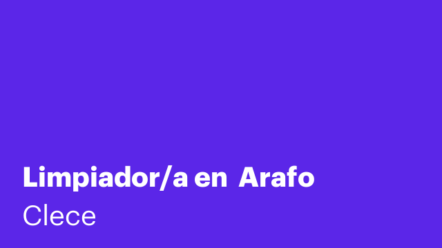 Limpiador/a en  Arafo