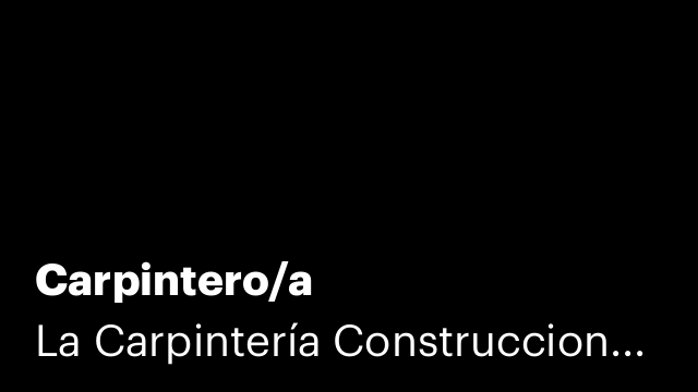Carpintero/a
