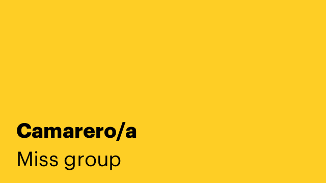 Camarero/a