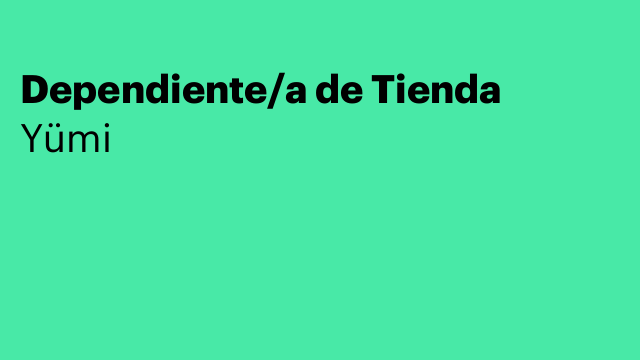 Dependiente/a de Tienda