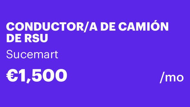 CONDUCTOR/A DE CAMIÓN DE RSU