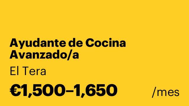 Ayudante de Cocina Avanzado/a
