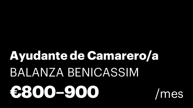 Ayudante de Camarero/a
