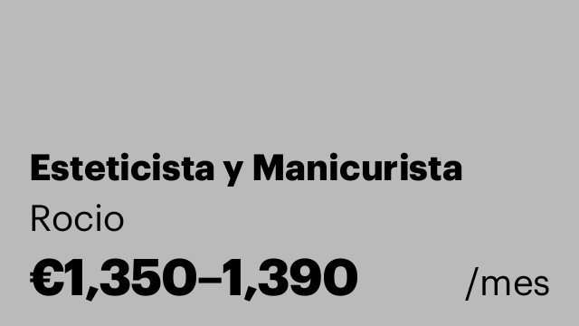 Esteticista y Manicurista
