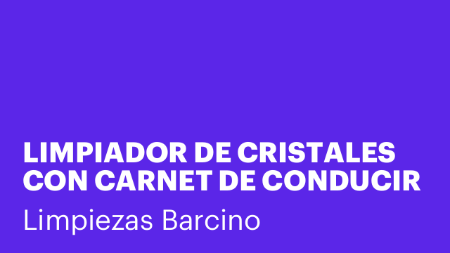 LIMPIADOR DE CRISTALES CON CARNET DE CONDUCIR EN RUTA