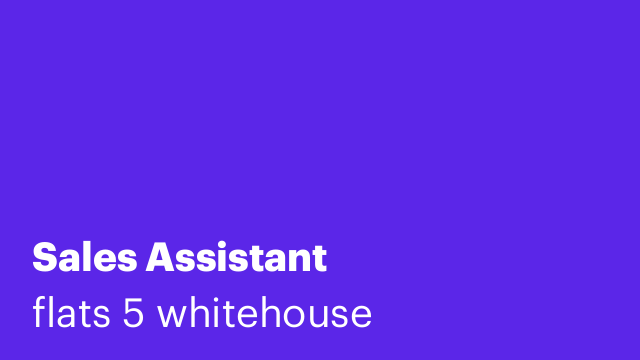 Sales Assistant