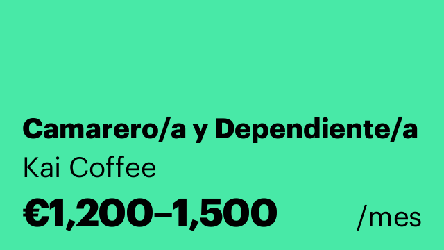 Camarero/a y Dependiente/a