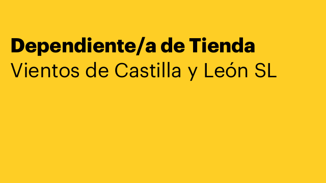 Dependiente/a de Tienda
