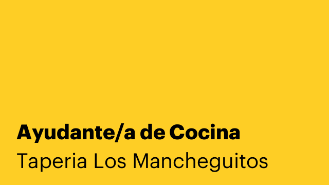 Ayudante/a de Cocina