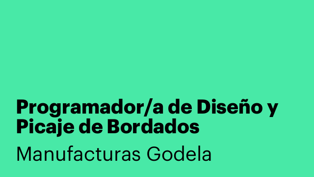 Programador/a de Diseño y Picaje de Bordados