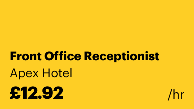 Front Office Receptionist