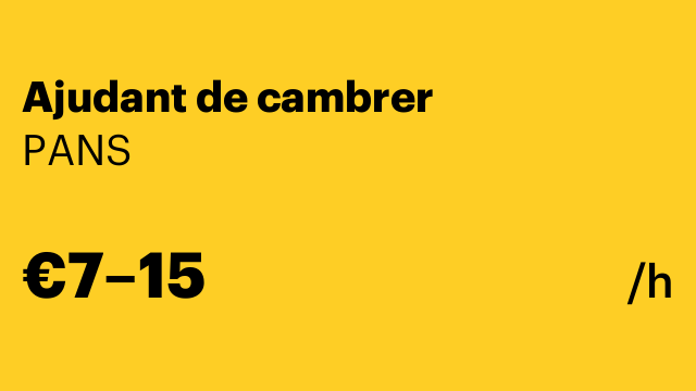 Ajudant de cambrer