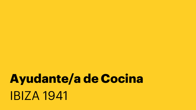 Ayudante/a de Cocina