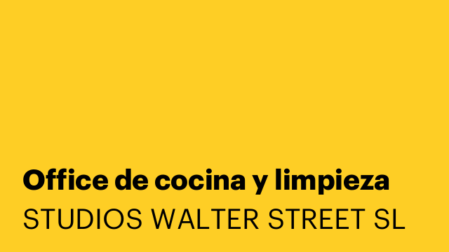 Office de cocina y limpieza