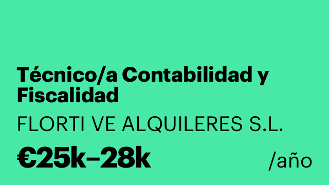 Técnico/a Contabilidad y Fiscalidad