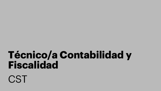 Técnico/a Contabilidad y Fiscalidad
