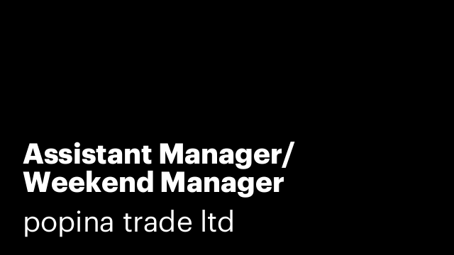 Assistant Manager/ Weekend Manager