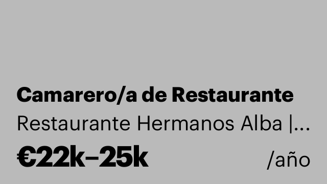 Camarero/a de Restaurante