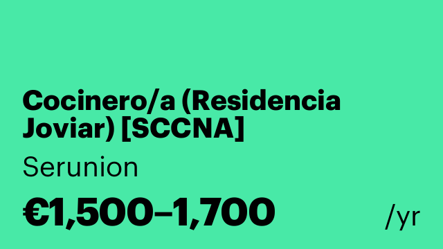 Cocinero/a (Residencia Joviar) [SCCNA]