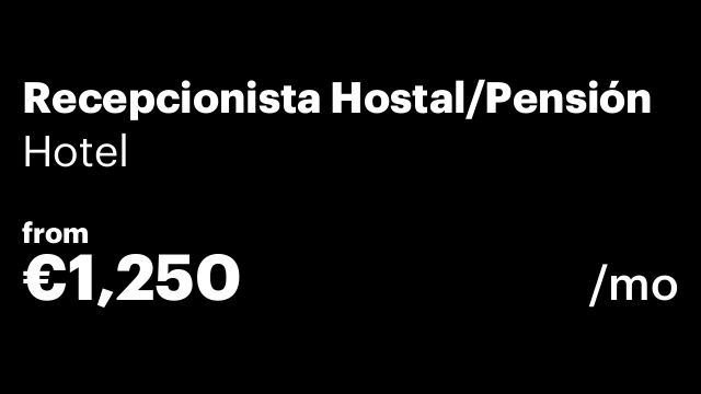 Recepcionista Hostal/Pensión