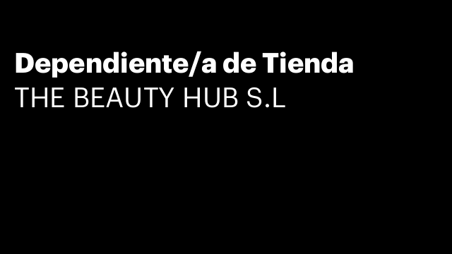 Dependiente/a de Tienda
