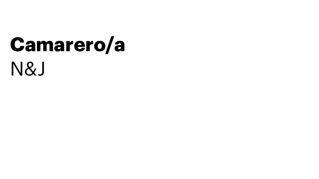 Camarero/a