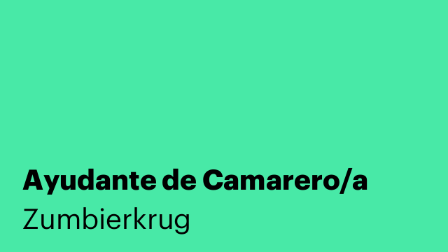Ayudante de Camarero/a