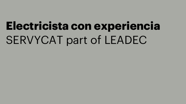 Electricista con experiencia