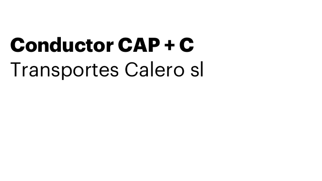 Conductor CAP + C