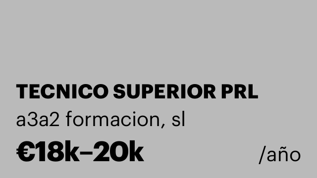 TECNICO SUPERIOR PRL